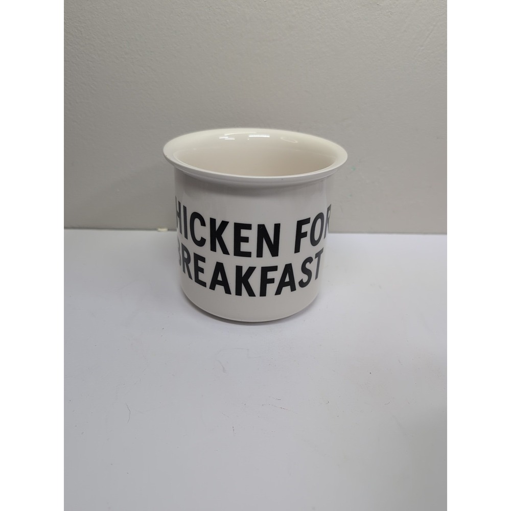 Chick-Fil-A Chicken For Breakfast Coffee Cup Mug White Ceramic Rare Large Size